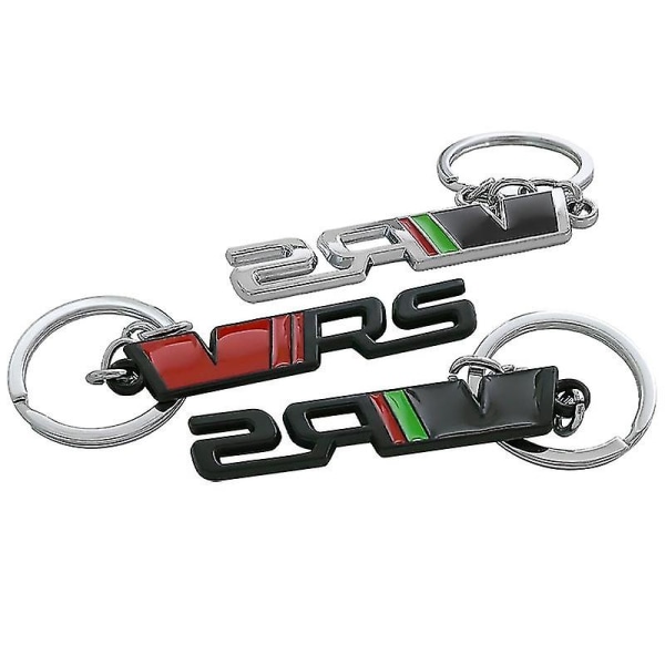 Nøkkelring i metall for kvinner og menn, VRS bilnøkkelring for Skoda Octavia 2 3 4 1 A7 5e Fabia Mk1 Mk2 Mk3 Superb Rapid Kodiaq VRS Nøkkelring Tilbehør Red Silver