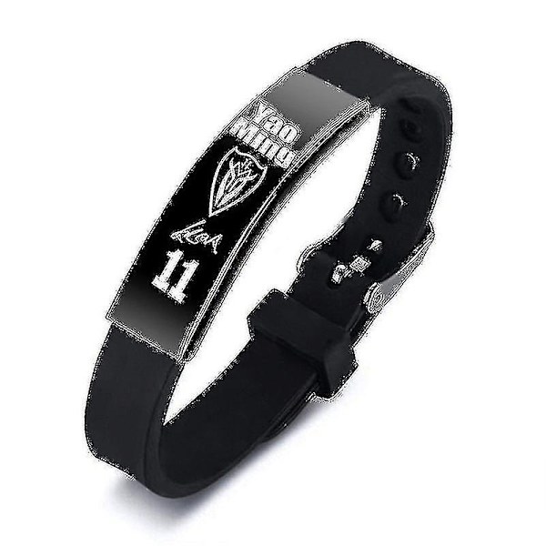 Sort Silikon Armbånd Mænd Basketball Stjerne Armbånd Kr Yao Ming