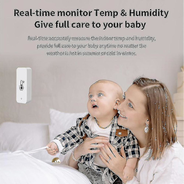 3x Tuya Wifi temperatur- och fuktighetssensor inomhus termometer hygrometer