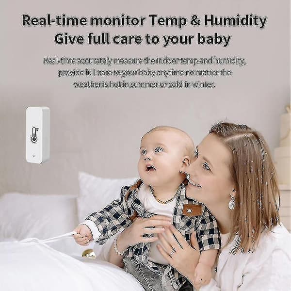 3x Tuya Wifi Temperatur- og fuktighetssensor Innendørs termometer hygrometer