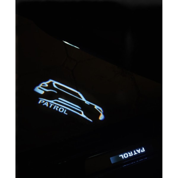 2st Bildörr Välkomstlogotyp Led-ljus För Nissan Patrol Y62 Tillbehör Laserprojektor Autolampor Emblem Shadow Artighet 4