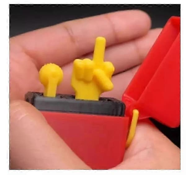 Morsom langfingerlighter, 3D-printet langfingerlighter, prankgaver white