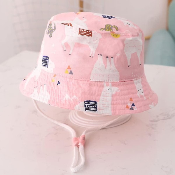 Barnebøttehatt Justerbar Solhatt Pustende Strandhatt For Gutter Jenter_ll Pink Alpaca 1-2 Years