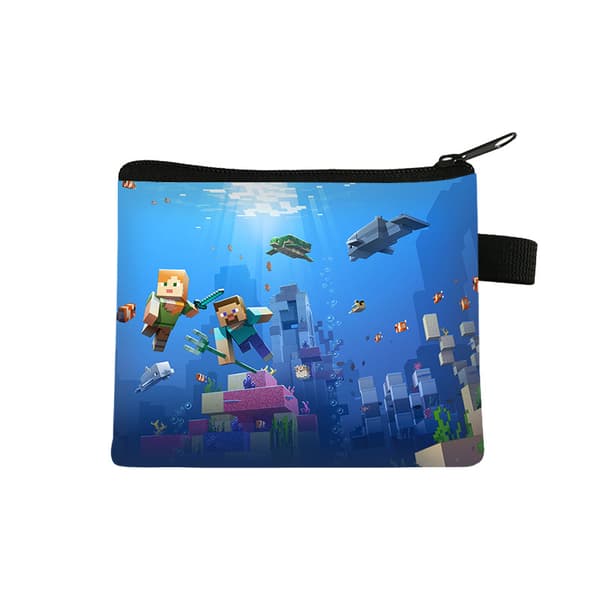 Minecraft Mini Myntbörs — Portabel Kortfodral i Polyester för Studenter 13.5*11cm.29
