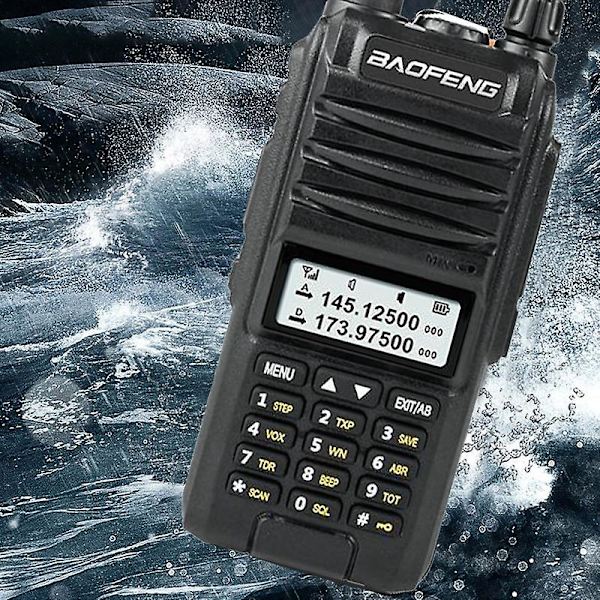 A58S Walkie Talkie Tri-Band VHF UHF Dual Band Transceiver Bærbar Håndholdt CB Ham Radio black