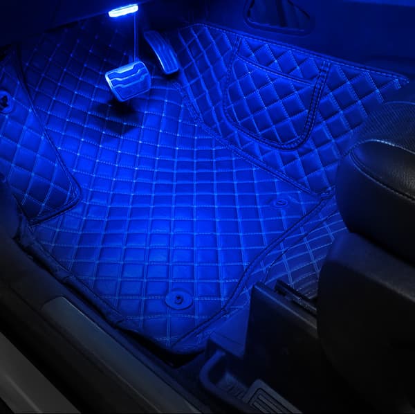Magnetiske Ambientelys til Bil med Touch (4-pak, Blå) - USB-genopladelige LED Interiør- og Læselamper til Bil