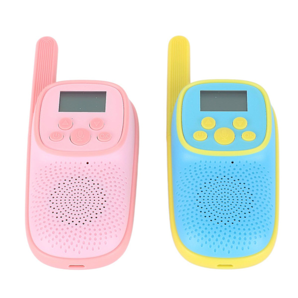 Interaktive Walkie Talkies for Barn - Bakgrunnsbelyst Skjerm, Lang Batterilevetid - Perfekt Gave til Gutter og Jenter (2 stk)