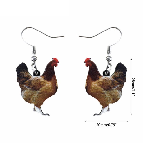 Hönkyckling örhängen stud dangle unik snitt mode djur smycken för kvinnor