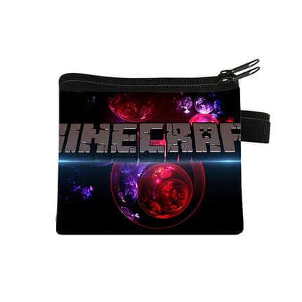 Minecraft Mini Myntpung — Bærbar Polyester Kortholder for Studenter 13.5*11cm.50