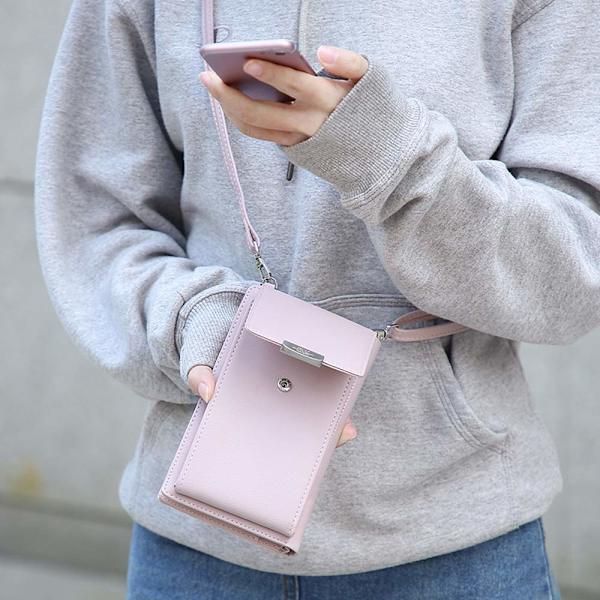 Naisten lompakko crossbody-laukku nahkainen matkapuhelin olkalaukku pieni naisten lompakko matkapuhelin minilaukku korttikotelo olkalaukku