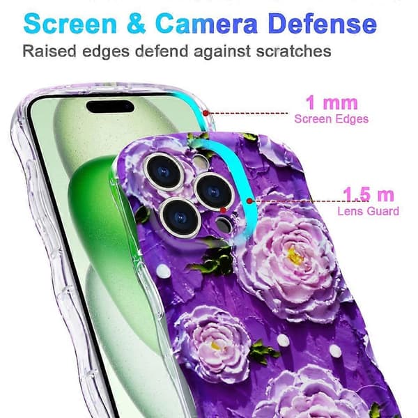 Magnetisk Wave Edge Glitter TPU-bagside til iPhone 15 Pro Max - GWL10222 GWL10223