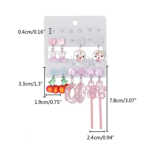 Mote Cherry Octopus Drop Øredobber Sett Mote Smykker 2023 Tegneserie Cherry