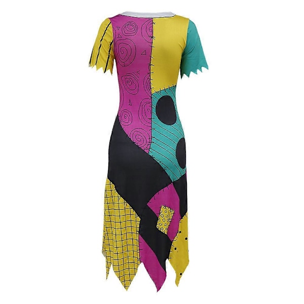 The Nightmare Before Christmas Sally Cosplay Party Kvinnors Halloween Maskeraddräkter A XL