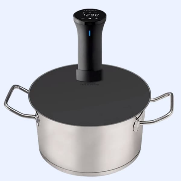 2-pack Sous Vide Silikonlock - Precisionsmatlagning Vakuumförseglingslock för Sous Vide Cirkulatorer (Grå)