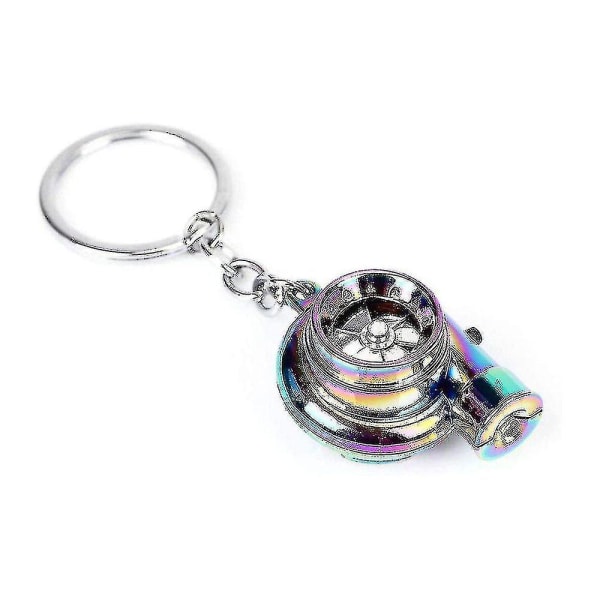 Bil Metal Nøglering Lyd Turbo Nøgle Glat Leje Spindende Model Turbine Turbo Ring Nøgle Turbo Formet Colorful