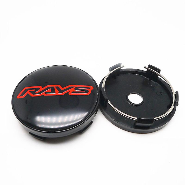 4 st/förpackning 60mm Rays Hjulnav Centrum Navkapsel Bilfälgar Dammskydd Navkapslar 56mm Emblem Auto Styling Tillbehör