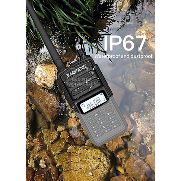BaoFeng S5 plus Kraftig Walkie Talkie CB Radio Transceiver 5-25km Lang rekkevidde Black