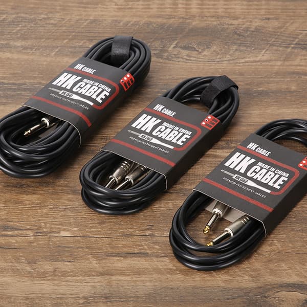 Professionell Serie Instrumentkabel, 3 meter Gitarrkabel, Gitarrtillbehör, Scenredo, Trasselfri, Svart