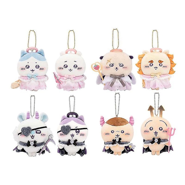 Chiikawa Söta Plush Ängeldocka Nyckelring Hängande Fluffig Mjuk Fylld Djävul Leksak A3