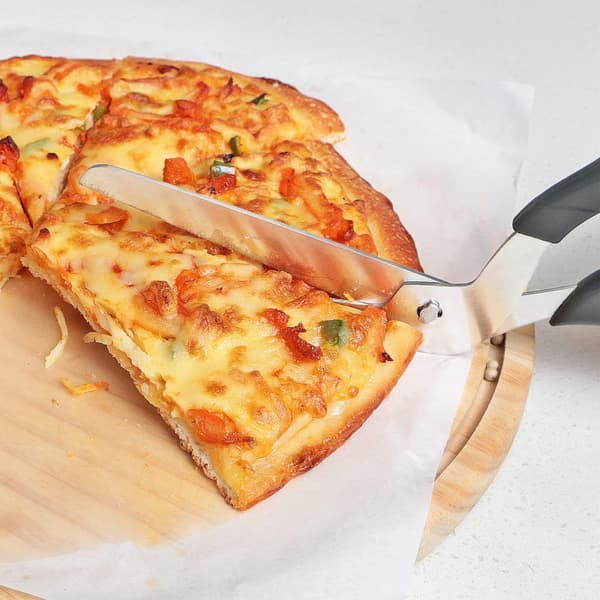 Pizzasaks, pizzakutter med skarpt rustfritt stål blad 27CM