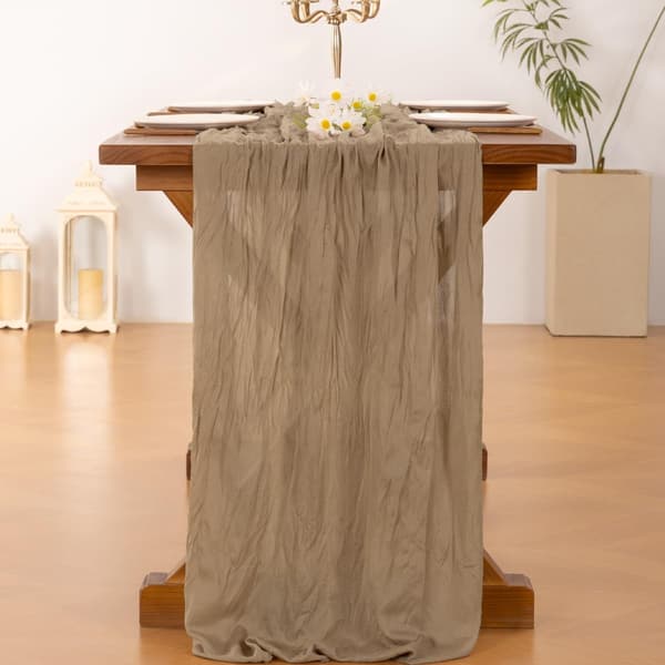 Khaki Osteklede Bordløper, 3 Meter, Bohemsk