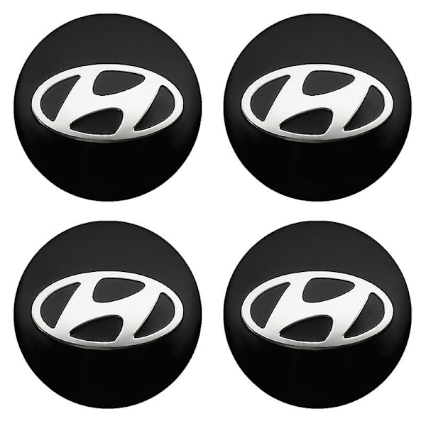 4 stk. Bilhjul Center Hubcaps Emblem Stickers til Hyundai I10 I20 I30 I40 Azera Accent Creta Elantra Fe Getz Tucson Tilbehør