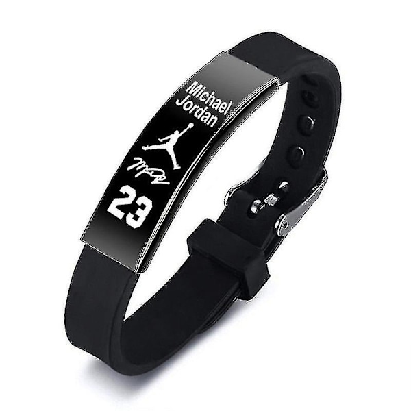 Sort Silikon Armbånd Mænd Basketball Stjerne Armbånd Michael Jordan