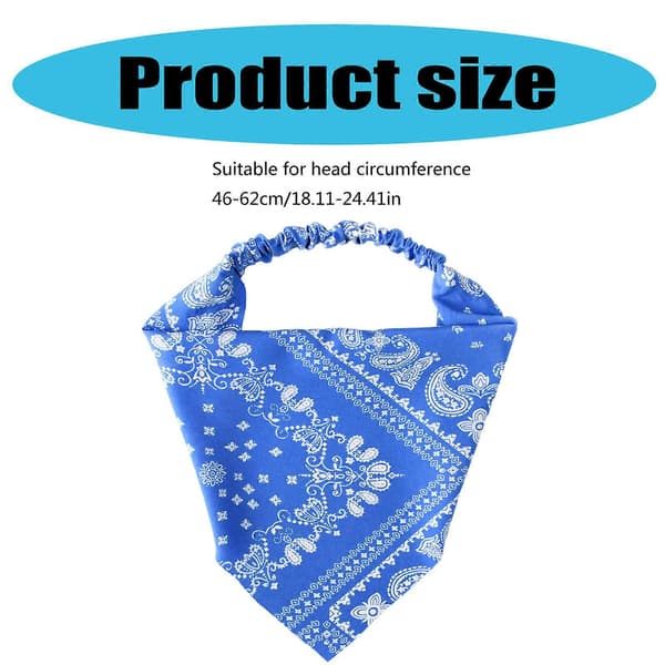 Trendy Blomstertrykk Pannebånd Elastisk Polyester Hårbånd Bandana Mote Styling Tilbehør for Daglig Bruk Hvit White