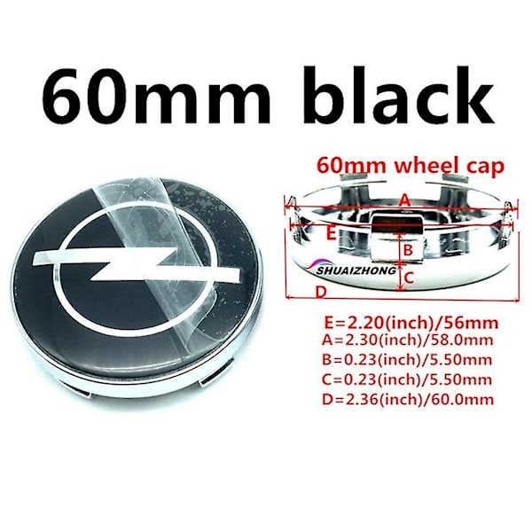 4 kpl auton pyörän keskiön napahatut 56mm 59mm 60mm 64mm 68mm kansi Opel Astra Mokka Insignia Zafira Corsa Tigra Emblem Logo Badg