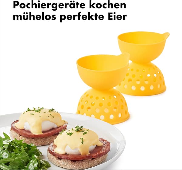 Silikone æggepocherer, gul, 2 stk.