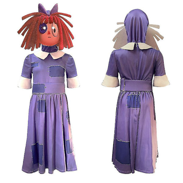Fantastisk Digital Circus Cosplaydräkt Jumpsuit Full Set Halloween Jul Karneval Party Maskeraddräkt Ragatha 5-6 Years