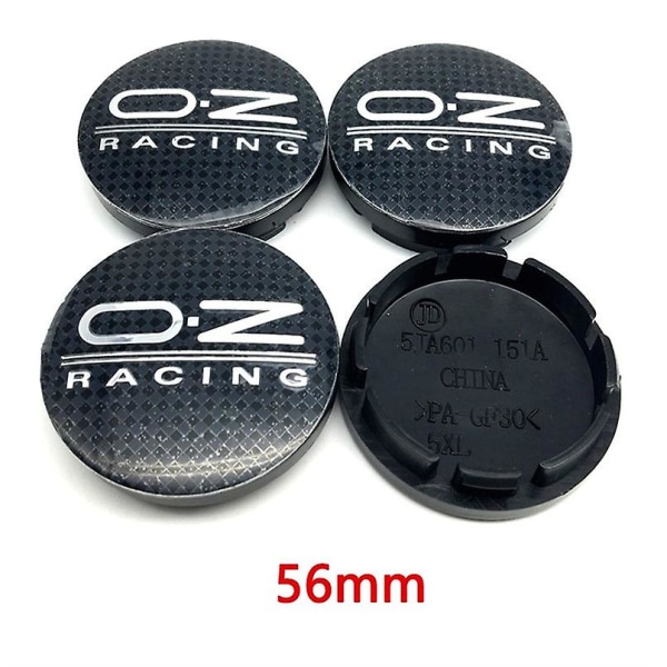 4 stk 56mm 60mm 65mm 68mm Bil Hjul Senter Nav Caps For Felg Deksel Auto Oz Racing Logo Badge Emblem Eksteriør Styling Tilbehør
