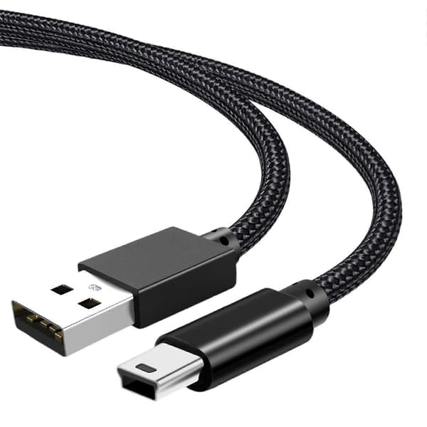 Mini USB-kabel flätad USB 2.0 till Mini B data laddningskabel snabb laddningskabel lämplig för bilkamera mobil 50cm