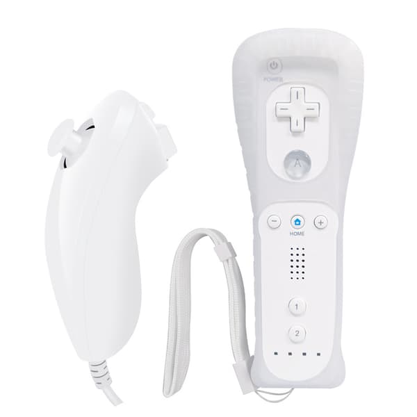 Trådløs controller og Nunchuck til Wii- og Wii U-konsoller - Perfekt WHITE
