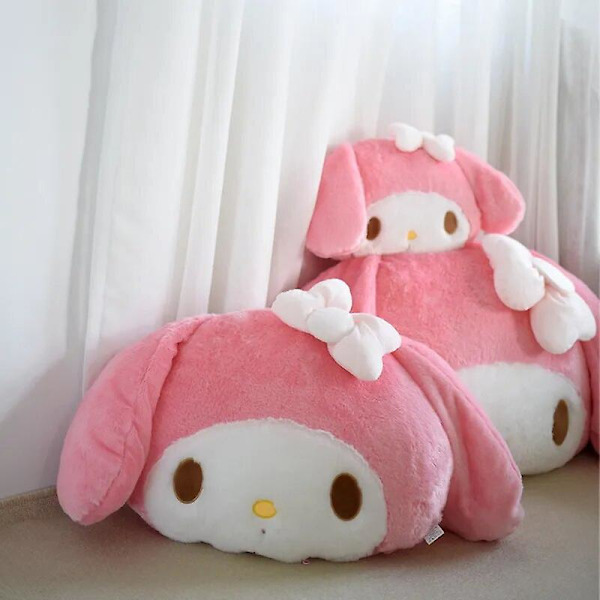 Mjuk My Melody Plyschleksak Stor Storlek Krampludd Bekväm Ryggkudde Söt Japansk Stil Plushies Soffa Dekorativ Kudde Pillow Blanket As Picture