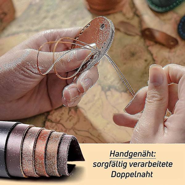 2 kpl Nahka AirTag Avaimenperä, AirTag-riipus AirTag-kotelo AirTag-pidike AirTag-avaimenperä AirTag-avaimenperän kotelopidike Brown