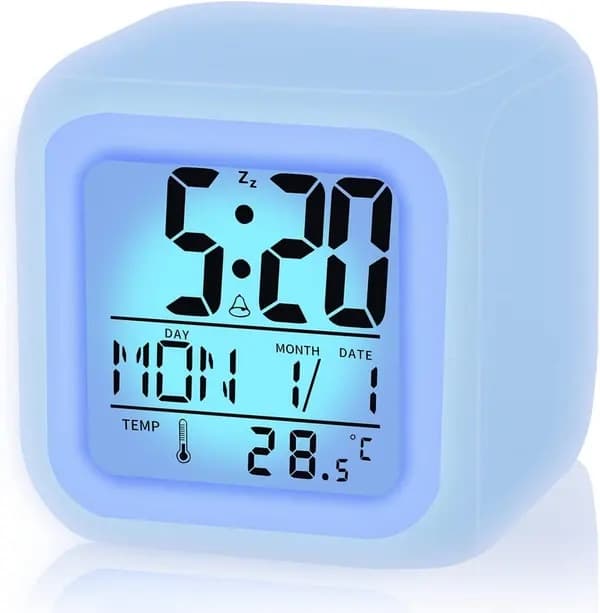 Digital vekkerklokke for barn med LED