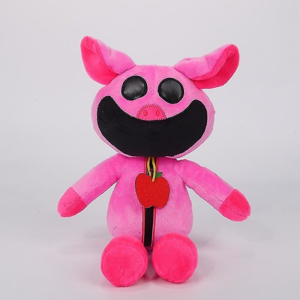 2024 nyt produkt smilende væsner skræmmende smilende dyreserie dukke lyserød gris plyslegetøj Big Mouth Pink Pig