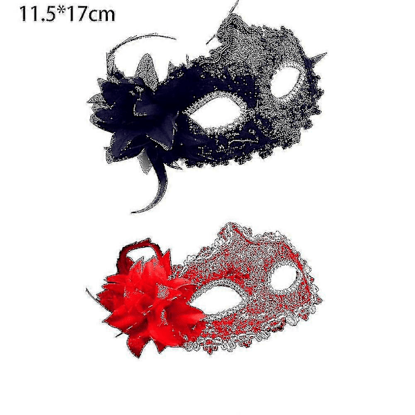 Maskerade Maske For Kvinner Jul Kvinner Blomst Halvmasker Øyemaske Cosplay Blondemaske