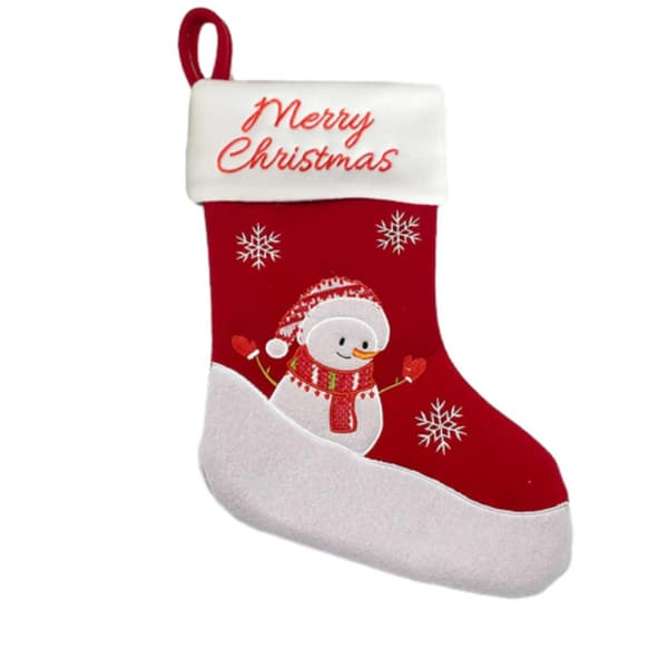 Julstrumpa presentpåse (enkelpack) - 40*20cm Jul dekorativ strumpa, julklappsförvaringsstrumpa