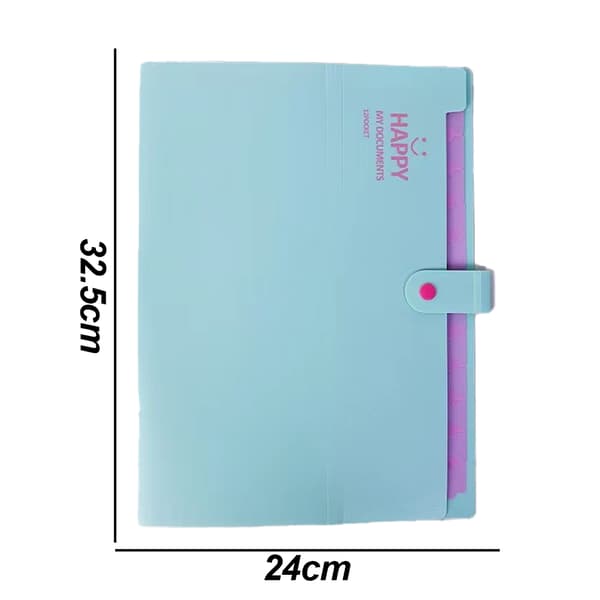 Ekspanderende Arkivmapper 12 Lommer Harmonika Arkivmappe A4 Papir Dokument Organizer Mapper