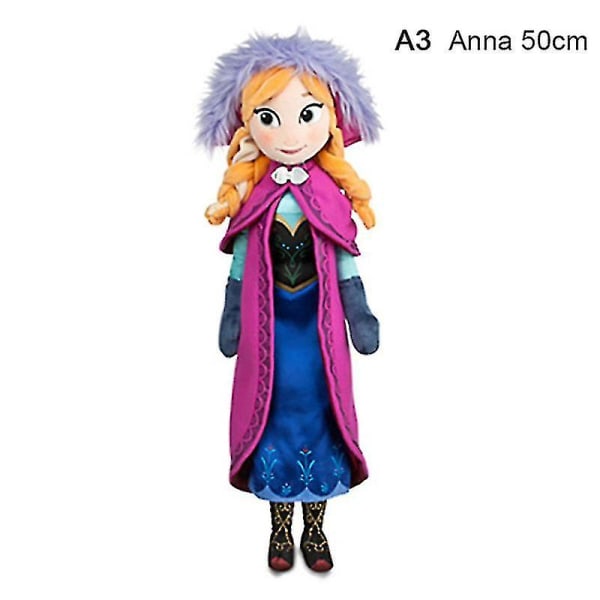 1 kpl 30/40/46/50cm Pakkasprinsessa Anna Elsa Olaf Nuket Lumi Kuningatar Prinsessa Täytetty Pehmolelu Anna 50cm