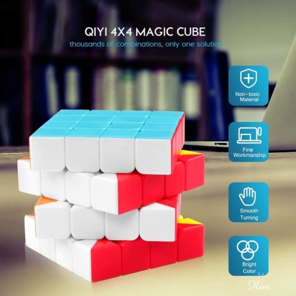 4x4 Ei tarraa 6 väriä Rubikin kuutio Magic Opetuslelut Haastelahja lapsille ja aikuisille