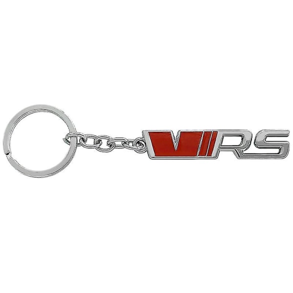 Nøkkelring i metall for kvinner og menn, VRS bilnøkkelring for Skoda Octavia 2 3 4 1 A7 5e Fabia Mk1 Mk2 Mk3 Superb Rapid Kodiaq VRS Nøkkelring Tilbehør Red Silver