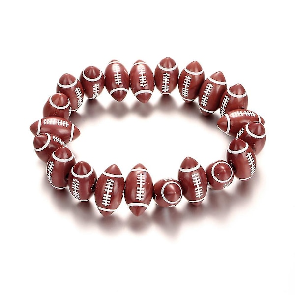 Elastisk Basketball, Amerikansk Fodbold, Baseball, Tennis Tråd Armbånd Akryl Armbånd Mode Charm Smykker Til Kvinder Mænd Gave basketball 22cm