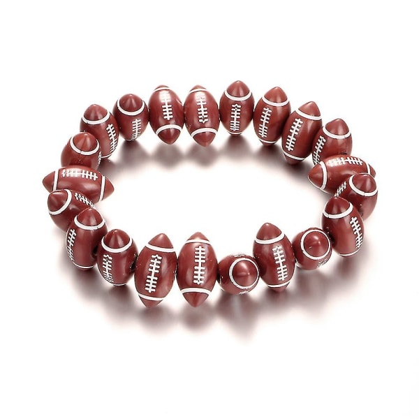 Elastiskt Basketboll, Amerikansk Fotboll, Baseboll, Tennis, Strängarmband, Akryl Armband, Mode Charm Smycken för Kvinnor Män Present baseball red 22cm