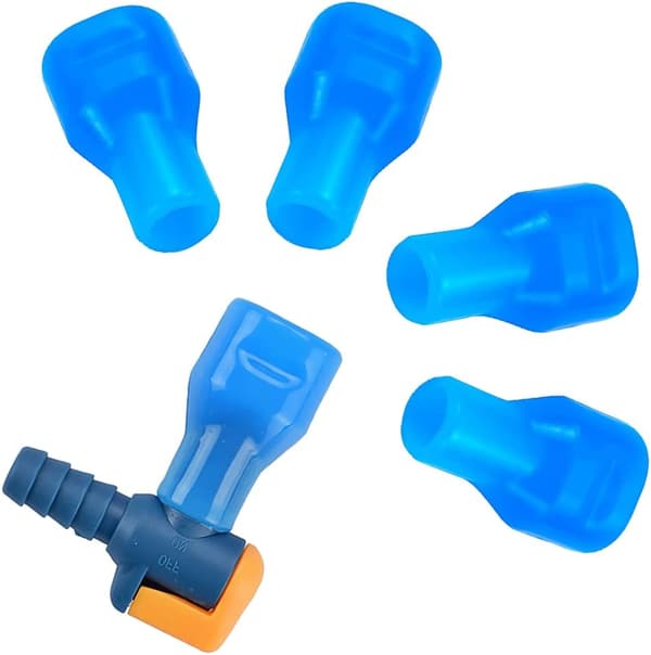 Replacement Bite Valve and 5 Silicone Nozzles, for Outdoor Backpack Hydration Bladder Reservoir