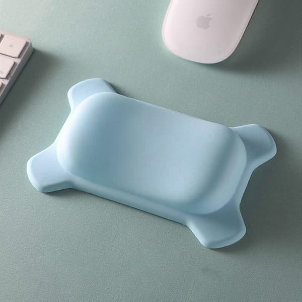 Ergonomisk håndledspude skridsikker base silikone støtte skrivebord håndledsstøtte musehåndledsstøtte til computer bærbar sort