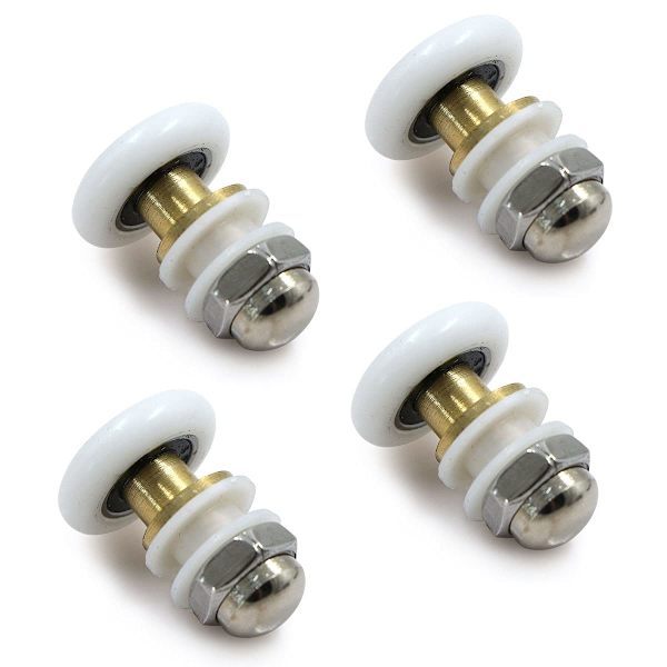 Duschdörr Rulle - Duschrullar Hjul för Glidande Duschrullar Mässing Duschkabin Dörr Rulle Hjul 4st 23mm