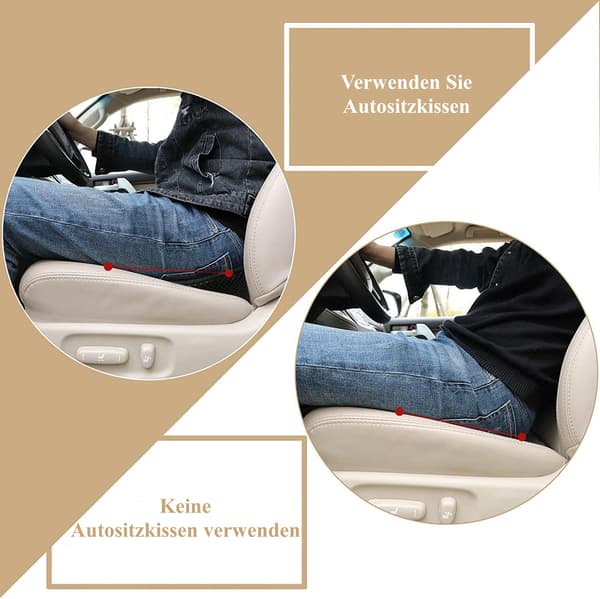 Stolpute bilsetepute, ergonomisk setepute for bil svart
